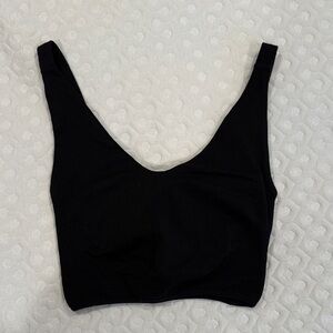 Free People Black Crop Workout Bra